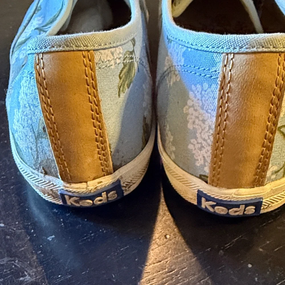 Keds Light Blue Floral Canvas Lace-Up Sneakers - Picture 5 of 6